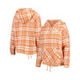 Women's Texas Orange Texas Longhorns Mainstay Plaid Pullover Hoodie
