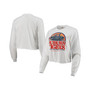 Women's White Auburn Tigers Retro Campus Crop Long Sleeve T-shirt