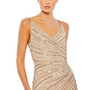 Women's Sequined Spaghetti Strap Cowl Back Gown