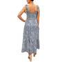 Women's Geo-Mosaic-Print Smocked-Bodice Midi Dress
