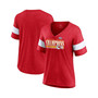 Women's Branded Heather Red Kansas City Chiefs Super Bowl LVII Champions Perfect Tri-Blend V-Neck T-shirt