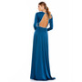 Women's Ieena Beaded Trim High Neck Open Back Gown