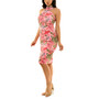 Tropical-Print Open-Back Bodycon Dress