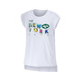 Women's White New York Jets Greetings From Muscle T-shirt