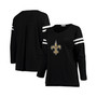 Women's Black New Orleans Saints Plus Size Free Agent Long Sleeve T-shirt