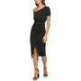 Women's One-Shoulder-Chain Slit-Front Sheath Dress