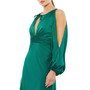 Women's Ieena Tied Keyhole Cold Shoulder Bishop Sleeve Gown