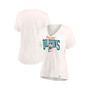 Women's Branded Oatmeal Miami Dolphins Motivating Force V-Neck T-shirt