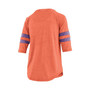 Women's Orange Clemson Tigers Jade Vintage-Like Washed 3/4-Sleeve Jersey T-shirt
