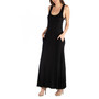 Scoop Neck Sleeveless Maxi Dress with Pockets