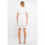 Women's Mix Media Scallop Lace Mini Dress