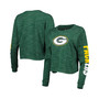 Women's Green Green Bay Packers Crop Long Sleeve T-shirt