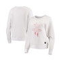Women's White Houston Rockets Lauren Mesh Pullover Raglan Sweatshirt