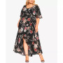 Trendy Plus Size Sweet Botanical Maxi Dress