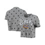 Women's Gray LSU Tigers Headliner Stars Cropped Tri-Blend T-shirt