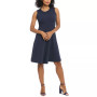 Petite Bias-Seamed Sleeveless Fit & Flare Dress