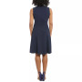Petite Bias-Seamed Sleeveless Fit & Flare Dress