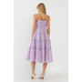 Women's Check Print Gauze Midi Dress
