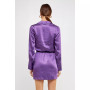 Women's Long Sleeve Satin Mini Dress