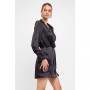 Women's Long Sleeve Satin Mini Dress