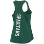 Women's Green Michigan State Spartans Essential 2-Hit Racerback Tank Top