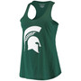 Women's Green Michigan State Spartans Essential 2-Hit Racerback Tank Top