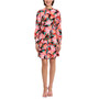 Women's Floral-Print Buttoned-Cuff Long-Sleeve Dress