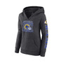 Women's Branded Heather Charcoal Los Angeles Rams Super Bowl LVI Champions Retro Pullover Hoodie