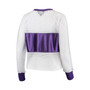 Women's White and Gold Minnesota Vikings Mesh Raglan Long Sleeve T-shirt
