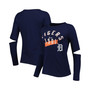 Women's Navy Detroit Tigers Formation Long Sleeve T-shirt