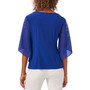 Beaded-Sleeve Cowlneck Top