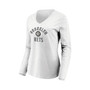 Women's Black, White Brooklyn Nets V-Neck T-shirt Combo Pack
