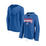 Women's Branded Heather Royal New England Patriots First Team Cropped Lightweight Hooded Top