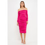 Women's Ruched Midi Dress