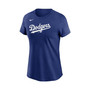 Women's Royal Los Angeles Dodgers Wordmark T-shirt