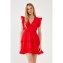 Women's Ruffle Sleeve Mini Dress