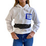 Women's White New York Giants Crop Pullover Hoodie