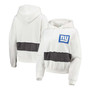 Women's White New York Giants Crop Pullover Hoodie