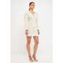 Women's Long-Sleeved Tweed Mini Dress