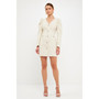 Women's Long-Sleeved Tweed Mini Dress