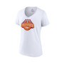 Women's Branded White Virginia Tech Hokies 2022 ACC Men's Basketball Conference Tournament Champions V-Neck T-shirt