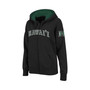 Women's Black Hawaii Warriors Arched Name Full-Zip Hoodie
