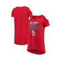Women's Red St. Louis Cardinals Clear the Bases Cold Shoulder T-shirt