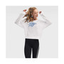 Women's White Oklahoma City Thunder Lauren Mesh Pullover Raglan Sweatshirt