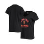 Women's '47 Heathered Black San Francisco Giants Spring Training Arch Scoop Neck T-shirt
