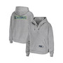 Women's Heather Gray Seattle Seahawks Plus Size Full-Zip Hoodie