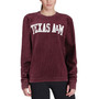 Women's Maroon Texas A M Aggies Comfy Cord Vintage-Like Wash Basic Arch Pullover Sweatshirt