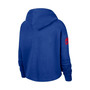 Women's Royal Philadelphia 76ers Split Flip Courtside Cropped Pullover Hoodie
