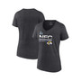 Women's Branded Heathered Charcoal Los Angeles Rams 2021 NFC Champions Locker Room Trophy Collection V-Neck T-shirt