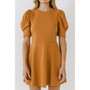 Women's Short Puff Sleeve Mini Dress